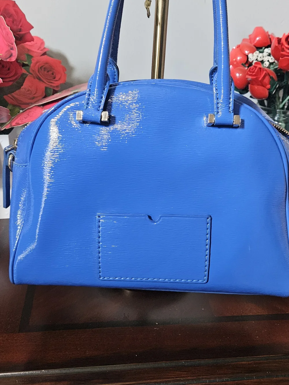 kate spade Bright Blue Patent Dome Satchel